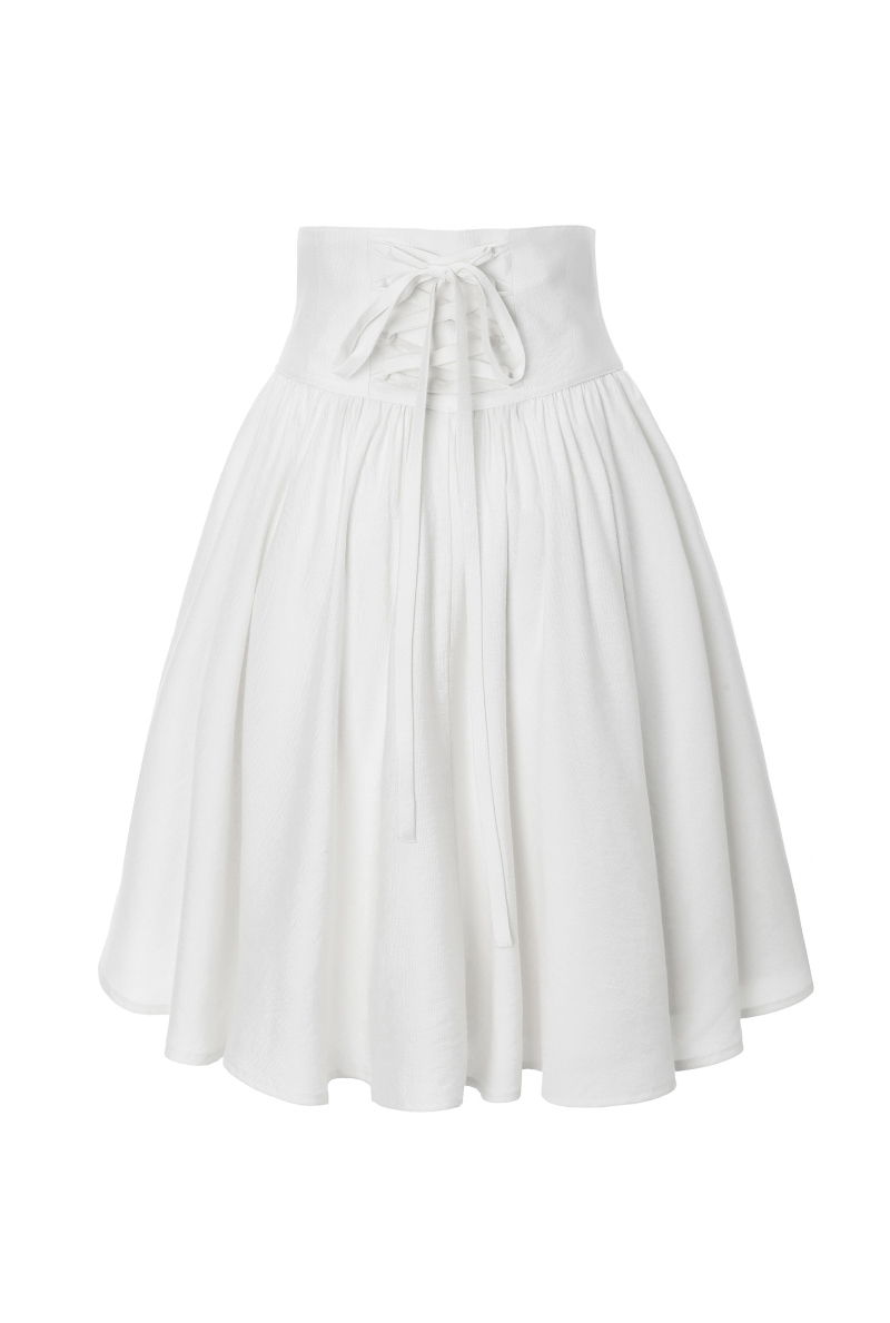 ミニスカート ホワイト 商品カラー画像-S1L3