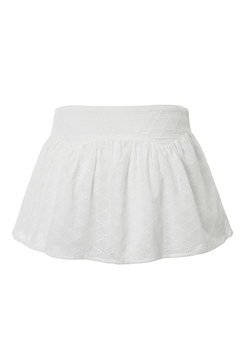 ミニスカート ホワイト 商品カラー画像-S1L3