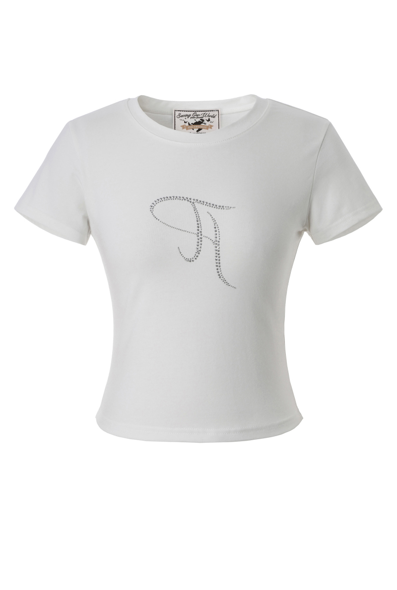 半袖Tシャツ ホワイト 商品カラー画像-S3L1