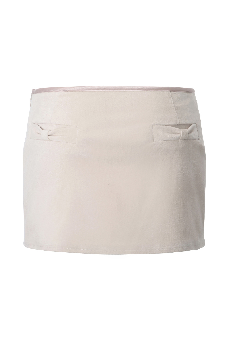 ミニスカート クリーム 商品カラー画像-S1L3