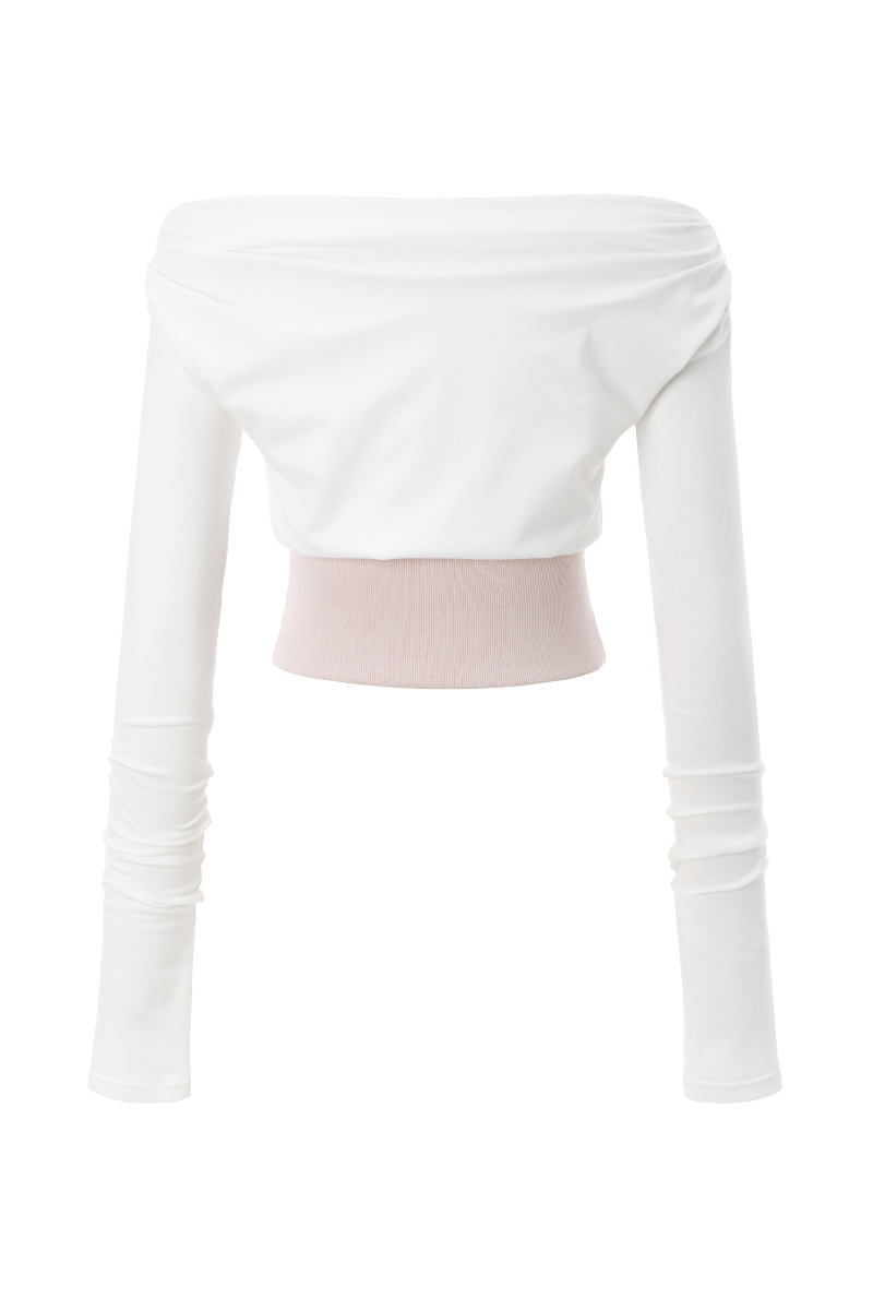 長袖Tシャツ ベビーピンク 商品カラー画像-S1L3