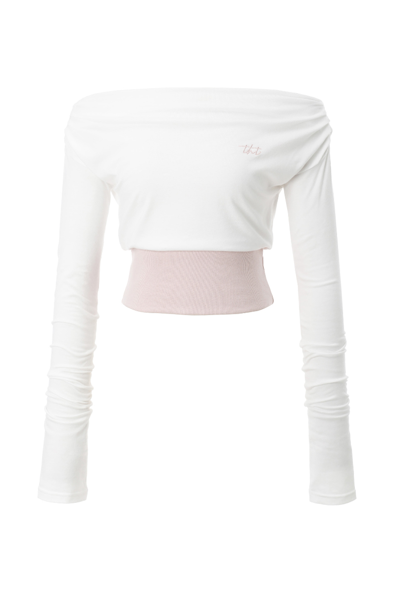 長袖Tシャツ ホワイト 商品カラー画像-S1L2